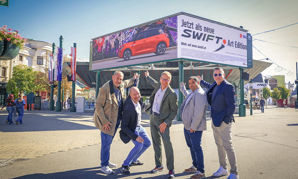 Große Kunst: Suzuki Swift ART Edition auf unseren landesweiten DOOH-Flächen