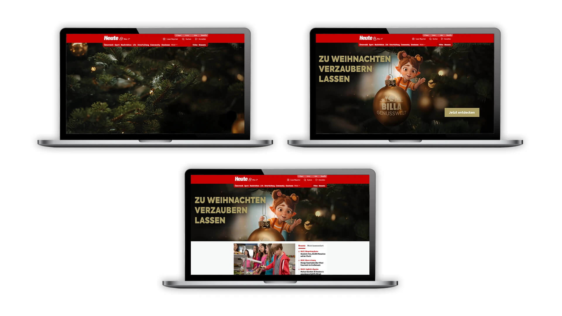 Goldbach Österreich setzt für BILLA auf Heute.at ein neues aufmerksamkeitsstarkes Sonderformat um